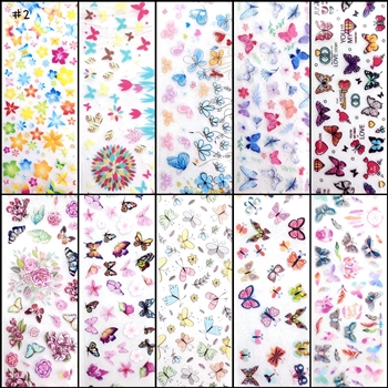 BUTTERFLIES Foil Transfer set of 10 designs