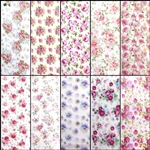 ROSES / FLOWERS Foil Transfer set of 10 designs