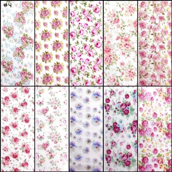 ROSES / FLOWERS Foil Transfer set of 10 designs