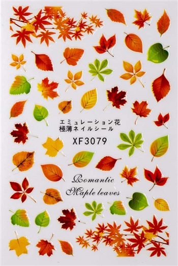 Fall Leaves Nail Stickers # 482