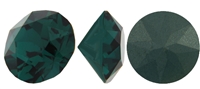 108829CGR - Swarovski Crystal 6.2mm Chaton Crystals - Crystal Royal Green Unfoiled - 1 Chaton