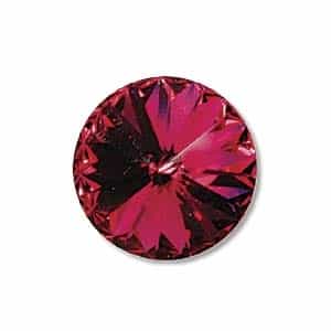 Swarovski 12mm Rovoli - 112212FU Fuchsia Foil Back - 1 Rivoli