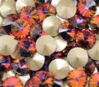 Swarovski 12mm Rovoli - 112212VOL-F Volcano Foil Back - 1 Rivoli