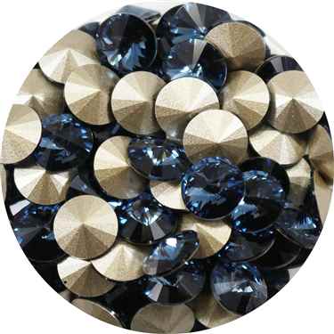 112239DNMBL - Swarovski Crystal 8mm Chaton Crystals - Denim Blue - 1 Chaton