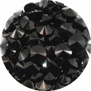 112239JET - Swarovski Crystal 8mm Chaton Crystals - Jet - 1 Chaton