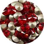 112239LTSIAM - Swarovski Crystal 8mm Chaton Crystals - Light Siam - 1 Chaton
