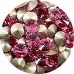 112239ROS - Swarovski Crystal 8mm Chaton Crystals - Rose - 1 Chaton