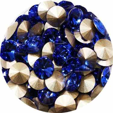 112239SAP - Swarovski Crystal 8mm Chaton Crystals - Sapphire - 1 Chaton