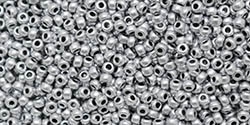 [ 2-2-F-3 ] 11/0 11CZ0170 Metallic Silver Czech Seed Beads - 10 Grams