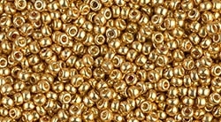 [ 4-1-F-2 ] 11/0 11RR4202 Duracoat Galvanized Gold Miyuki Rocailles 10 Grams
