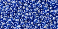 11/0 Toho 11TO1057 Round Inside-Color Light Sapphire/Opaque Dark Blue-Lined - 10 Grams