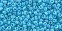 11/0 Toho 11TO403 Round Opaque Rainbow Blue Turquoise - 10 Grams
