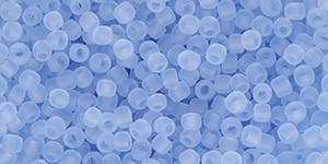 11/0 Toho 11TOREPF5013F  Recycled Glass Round - Matte Transparent Blue Seed Beads - 10 Grams