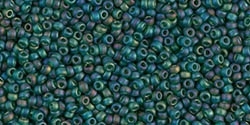 10g Miyuki Rocaille Seed Beads 15RR0156FR Matte Emerald AB