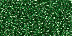 10g Miyuki Rocaille Seed Beads 15RR0016 TSL Kelly Green