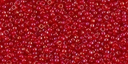 10g Miyuki Rocaille Seed Beads 15RR2248 ICL AB Red/Red