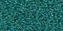 [ 4-1-F-3 ] 10g Miyuki Rocaille Seed Beads 15RR0295 TR Green/Blue/Gold