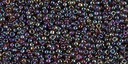 10g Miyuki Rocaille Seed Beads 15RR0296 TR Violet/Blue/Bronz