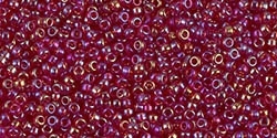 10g Miyuki Rocaille Seed Beads 15RR0298 TR Burgundy/Gold