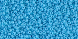 10g Miyuki Rocaille Seed Beads 15RR0413 OP Turquoise Blue