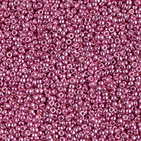 10g Miyuki Rocaille Seed Beads 15RR4210 Duracoat Galvanized  Hot Pink