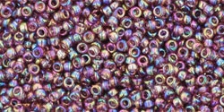 15/0 Toho 15TO166B Round Trans-Rainbow Medium Amethyst - 10 Grams