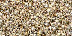 [ 3-1-B-2 ] 15/0 Toho 15TO262 Round Inside Color Crystal/Gold Lined - 10 Grams