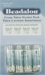 Beadalon Silver Plated Crimp Tubes Variety Pack