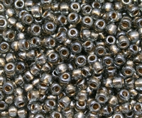 3/0 Toho 3TO993 - Gold Lined Black Diamond Round  Seed Beads - 10 Grams