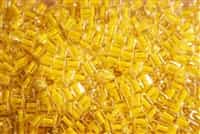 Miyuki Square 4MM Beads 4SB202 ICL Clear/Canary Yellow