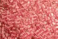 Miyuki Square 4MM Beads 4SB207 ICL Clear/Pink