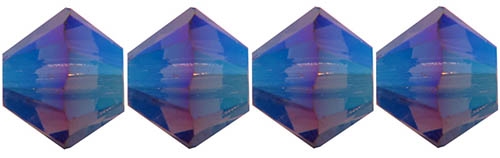 532804AMY2AB 4mm Swarovski Crystal Amethyst 2AB Bicone Crystals 25 count