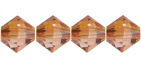 532804CRYMAH - 4mm Swarovski Crystal Mahogany Bicone Crystals 25 count