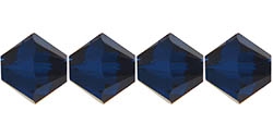 4mm Swarovski Crystal Dark Indigo Bicone Crystals 25 count