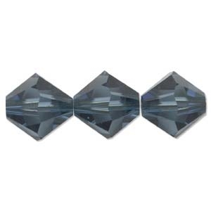532804MON - 4mm Swarovski Crystal Montana Bicone Crystals 25 count