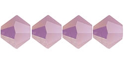 532804ROALAB - 4mm Swarovski Crystal Rose Alabaster AB Bicone Crystals 25 count