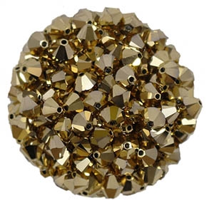 532806AU2AB - 6mm Swarovski Bicone Crystals - Aurum 2AB - 25 count