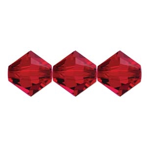 532806SCT - 6mm Swarovski Bicone Crystals - Scarlet - 25 count