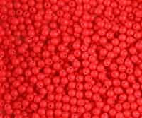 3mm Swarovski Crystal Neon Red Pearls - 50 count