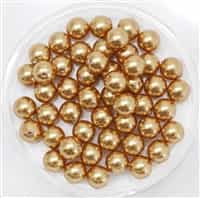 581006BRTGLD - 6mm Swarovski Crystal Bright Gold Pearls - 10 Count