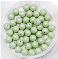 581006PSTLGRN - 6mm Swarovski Crystal Pastel Green Pearls - 10 Count