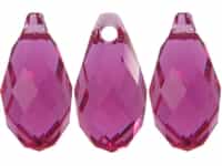 601011FU - 11x5.5mm Swarovski Crystal Briolette Fuchsia - 1 count