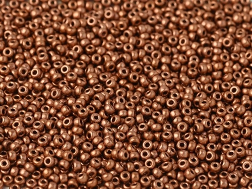 Czech Finish on Miyuki 8/0 Seed Beads - 10 Grams - 8CZ01780 - Vintage Copper