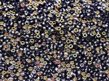 Czech 8/0 Seed Beads - 10 Grams - 8CZ4560 - Black Marea Czech Coating on Miyuki Rocailles 10 Grams