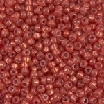 Miyuki Rocaille 8/0 Seed Beads 8RR4244 Duracoat Silver Lined Dark Peach Miyuki Rocailles 10 Grams