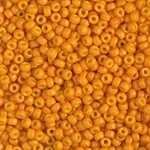 Miyuki Rocaille 8/0 Seed Beads 8RR4454 - Duracoat Opaque Dyed Rocailles - Cheddar Orange - 10 Grams