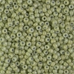 Miyuki Rocaille 8/0 Seed Beads 8RR4473 - Duracoat Opaque Dyed Rocailles - Light Khaki Green - 10 Grams