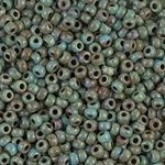 Miyuki Rocaille 8/0 Seed Beads 8RR4514 Picasso OP Seafoam Green Miyuki Rocailles 10 Grams