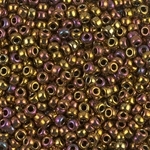 Miyuki Rocaille 8/0 Seed Beads 10 Grams 8RR462 MR Gold/Violet/Green
