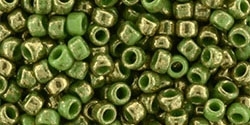 Toho 8/0 Round 8TO1702 - Gilded Marble Green - 10 Grams
